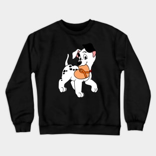 Dalmatian with orange Awareness ribbon Crewneck Sweatshirt